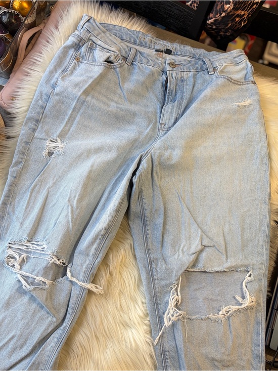 American Eagle Outfitters Denim - American Eagle Light Blue Denim Jeans with Embroidered Waistband
